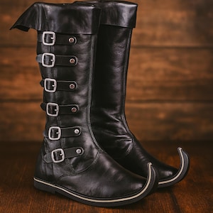 Medieval LEATHER Boots - RENAISSANCE Viking Pirate Boots Mans - Christmas Gifts