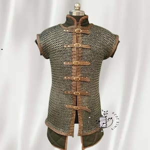 Chain-mail shirt , 10 mm Flat riveted with washer , Woman Chain mail Shirt , Aluminum sleeve less Shirt , Light weight chainmail