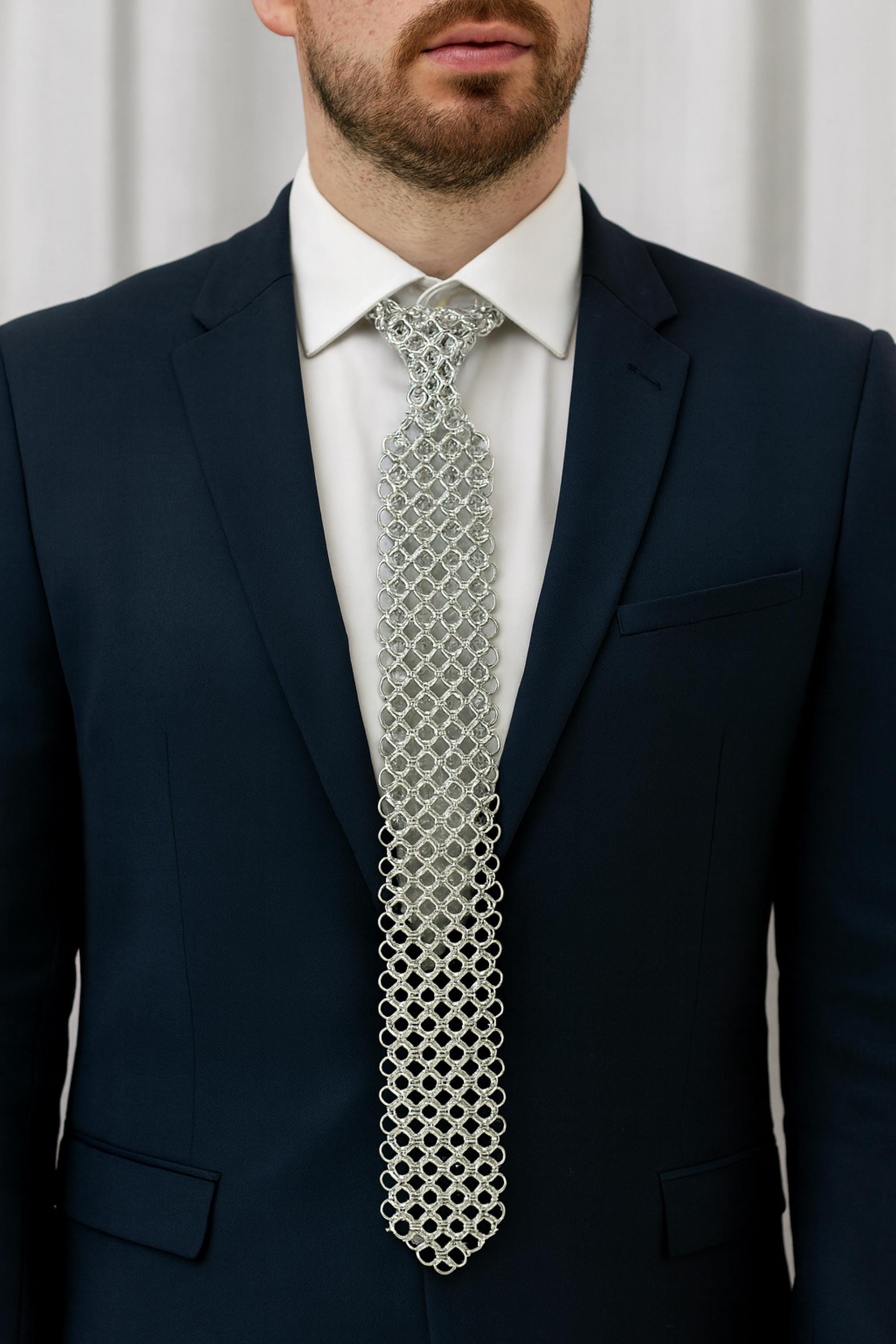 metal suit tie