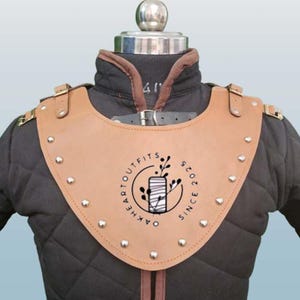 Medieval Leather Gorget, Fantasy Leather Gorget Christmas Gifts