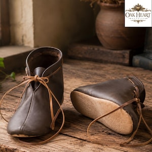 Mittelalterliche Leder Wende Schuhe | Handmade Wikinger Schuhe | Historisches Reenactment