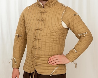 Medieval Gambeson Jacket – Padded Armor for LARP, Reenactment & Ren Faire
