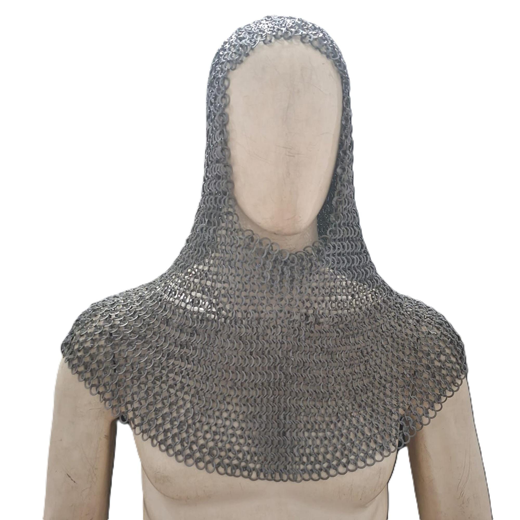 Medieval Chainmail Half Hauberk – 9mm Flat Ring Riveted Mail Shirt - Etsy