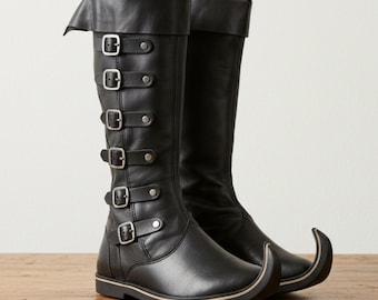 Leather Viking Boots – Medieval Renaissance LARP Wear