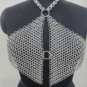 Anodized Aluminum Butted Chainmail Collar: Cosplay Fantasy Gift