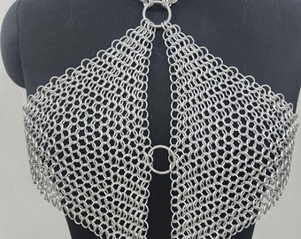 Medieval Chainmail Top Anodized Aluminum | Costume Armor
