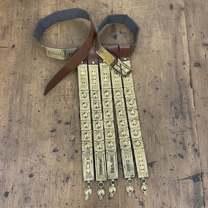 Roman Legionary Leather Belt with Brass | Reenactment Costume Armor