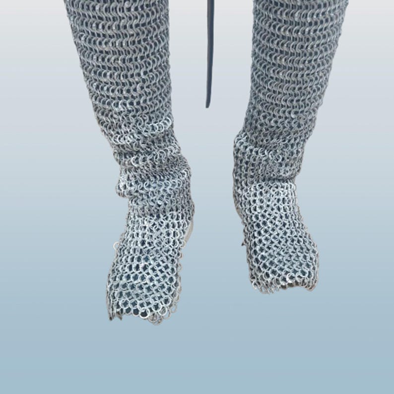 10mm Flat Ring Chainmail Leggings Medieval Armor Chausses - Etsy