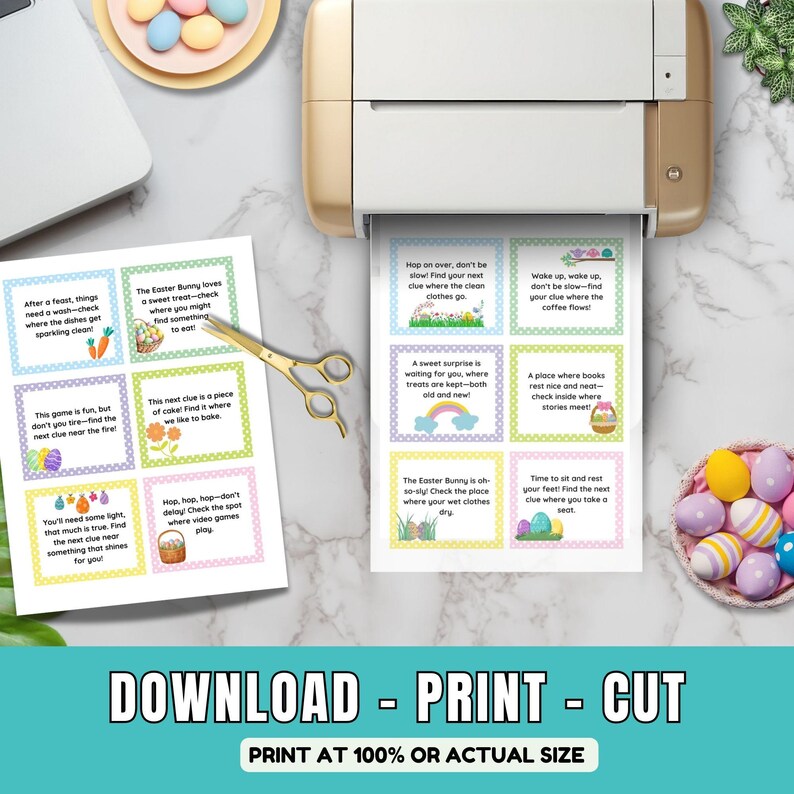 Easter Scavenger Hunt Clues for Kids Printable Easter Treasure Hunt ...