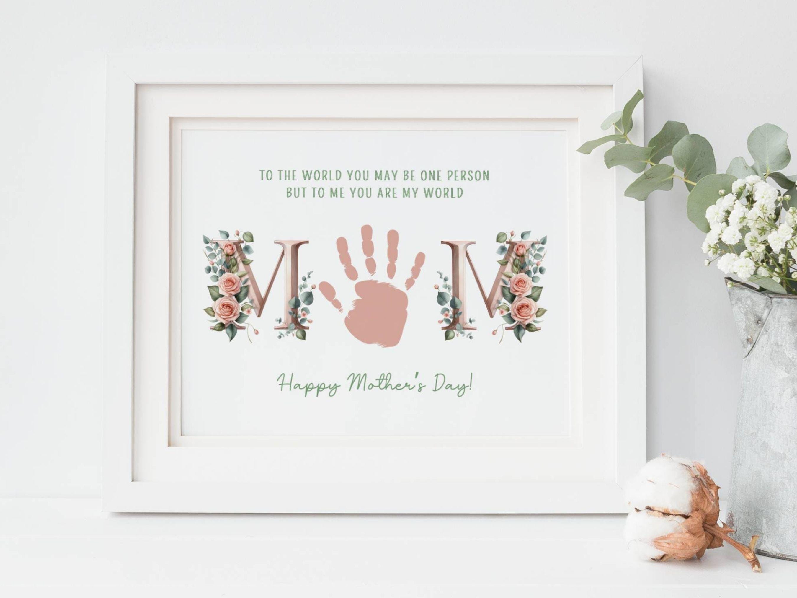 Mothers Day Handprint Craft Printable Gift for Mom Kids Handprint Art ...