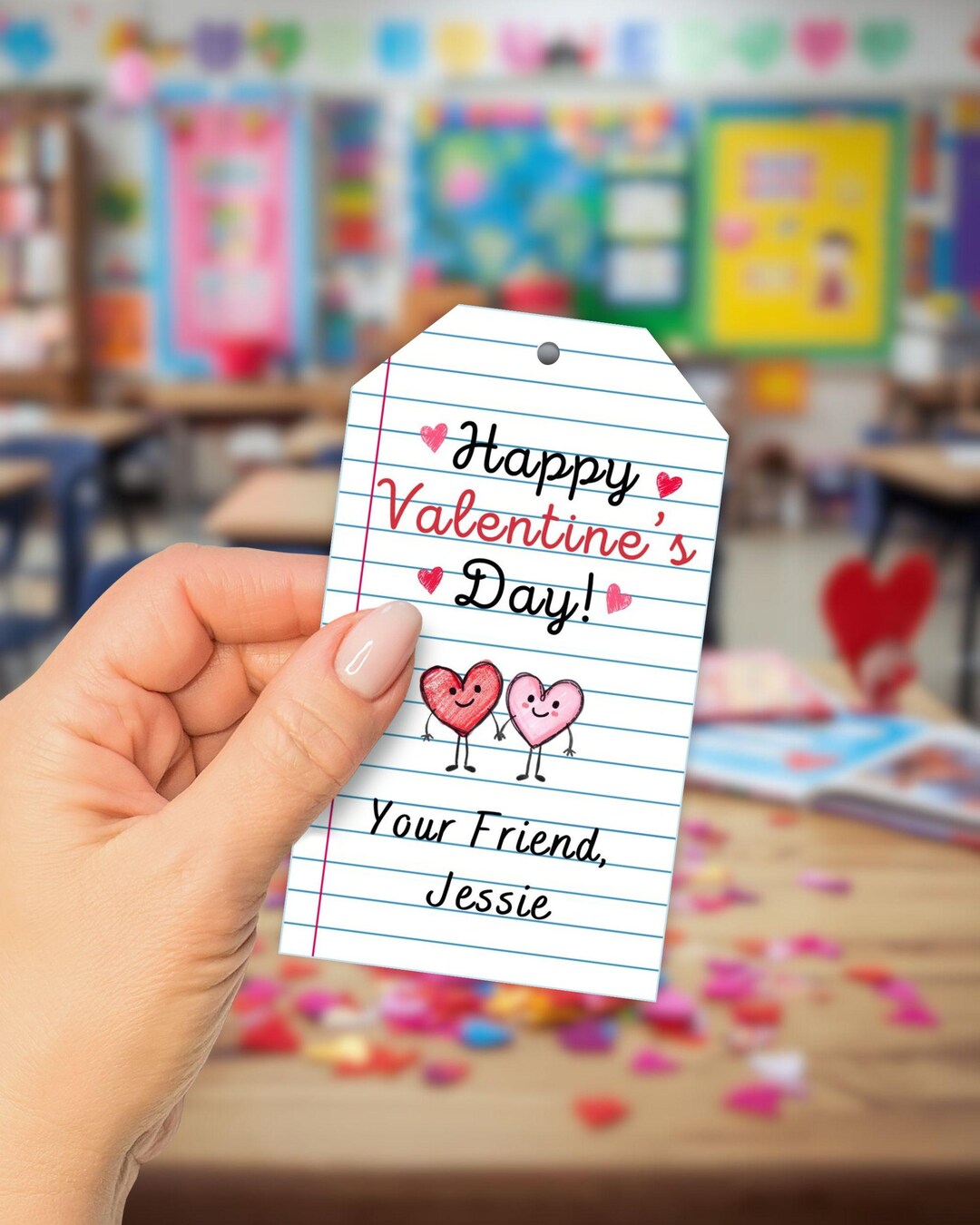 Printable Valentine Gift Tags Kids Editable Cute Happy Valentines Day ...