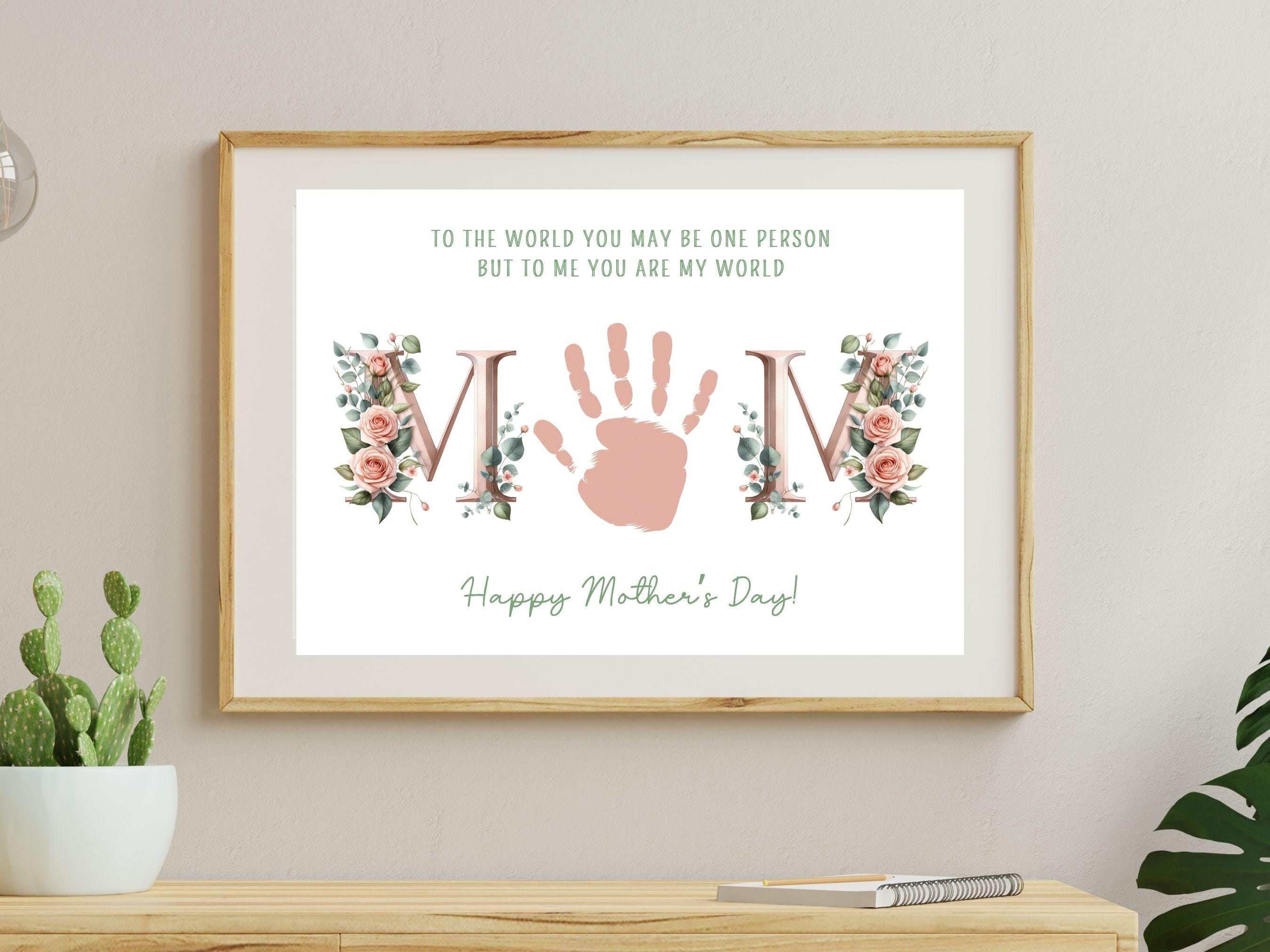 Mothers Day Handprint Craft Printable Gift for Mom Kids Handprint Art ...