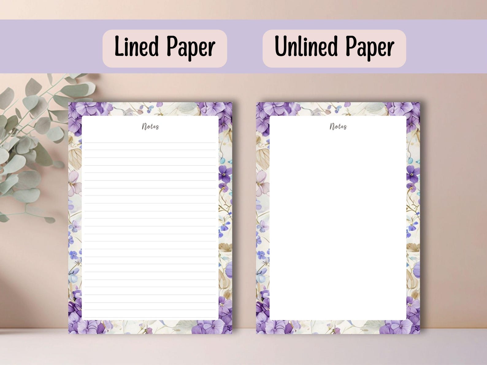 Printable Floral Planner Bundle – Digital Daily Weekly Monthly Purple ...