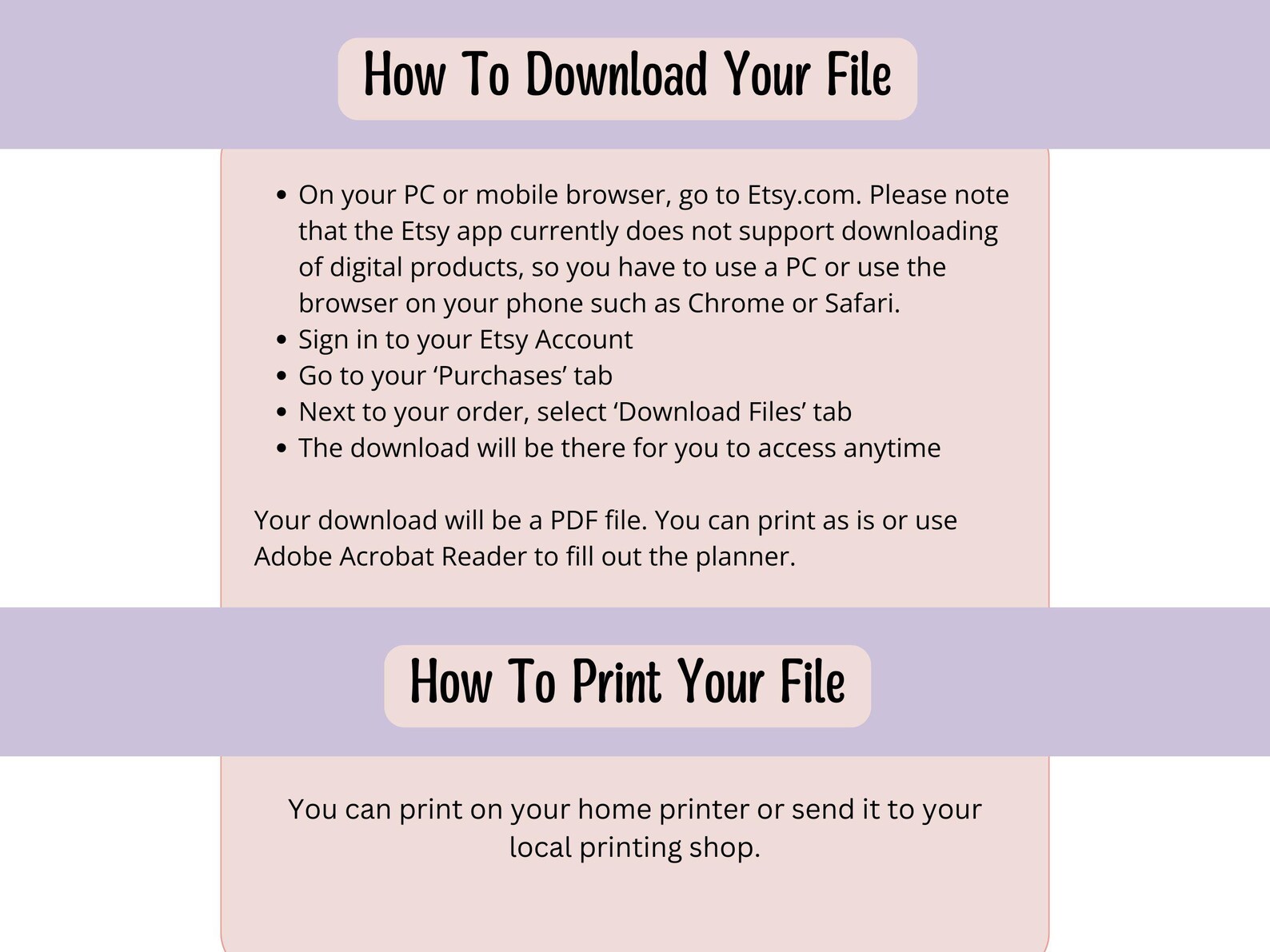 Printable Floral Planner Bundle – Digital Daily Weekly Monthly Purple ...