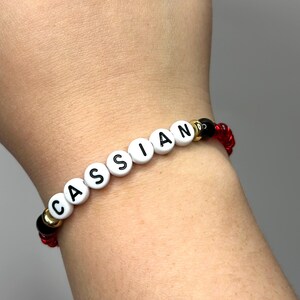 cassian friendship bracelet, acotar cassian  beaded bracelet, a court of thorns and roses friendship bracelet