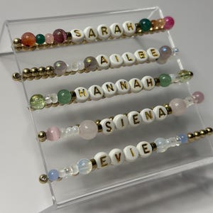 personalized name bracelet, custom word beaded bracelet, friendship bracelet