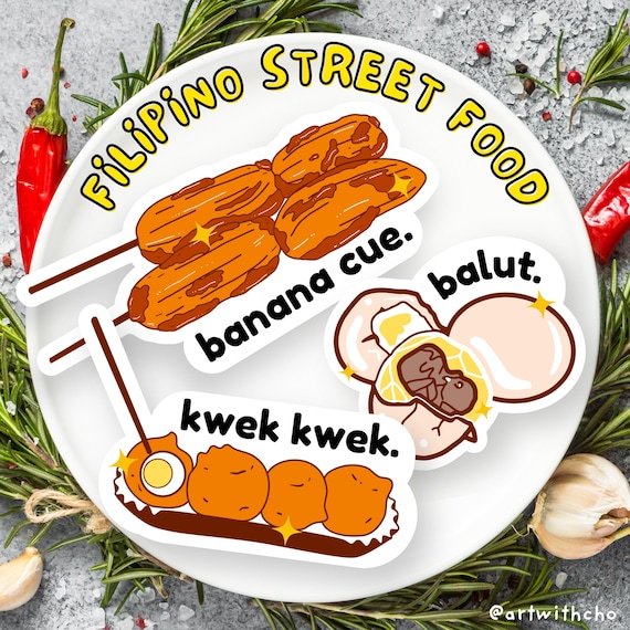 Filipino Street Food Sticker Pack: Kwek Kwek, Balut, Banana Cue