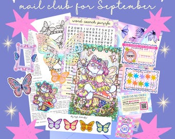 Monatlicher Kunst-Postclub | Aufkleber, Drucke, Lesezeichen, Puzzles | Per Post