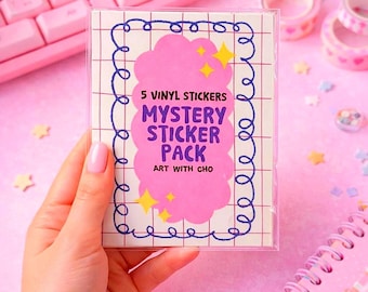 Mystery Sticker Pack: 5 Handmade Random Vinyl Stickers