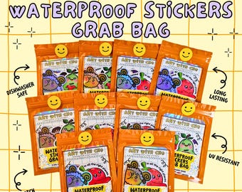 Waterproof Vinyl Sticker Grab Bag: Glitter, Holographic, Glossy Designs