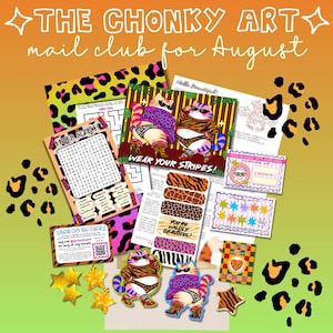 Monthly Art Mail Club | Exclusive Stickers, Prints, Bookmarks, Puzzles | Snail Mail image 1