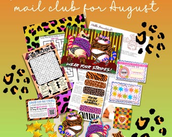 Monthly Art Mail Club | Exclusive Stickers, Prints, Bookmarks, Puzzles | Snail Mail