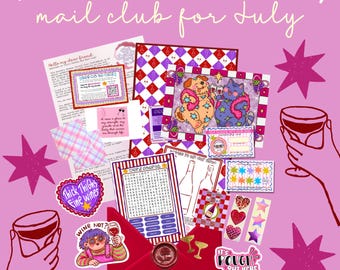 Monthly Art Mail Club | Exclusive Stickers, Prints, Bookmarks, Puzzles | Snail Mail