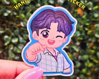 Adesivo in vinile Jinu, ispirato al cacciatore di demoni Kpop, adesivo olografico kawaii fatto a mano
