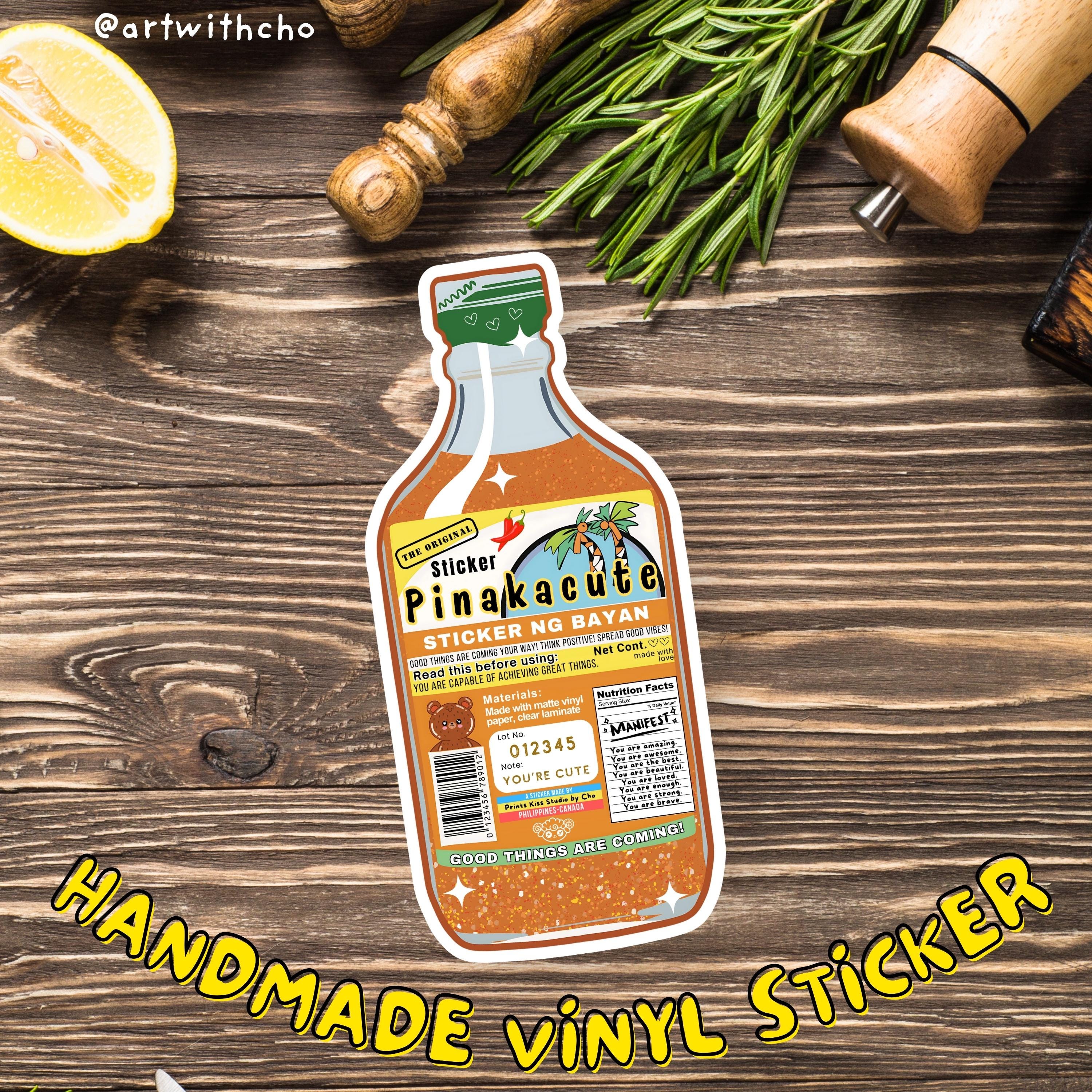 Pinakurat Vinegar Sticker: Filipino Food, Asian Condiment - Matte Vinyl ...