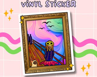 The Scream Sticker: Edvard Munch Art, Laptop Decal