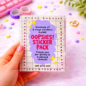 ¡Ups! Pack de pegatinas de vinilo / Imperfectas pero adorables, más de 5 pegatinas aleatorias