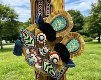 Handmade Tiger Head Crossbody Bag Elon Musk's Son China Visit Same ，Traditional Chinese design, hand-embroidered by ethnic minority artisans