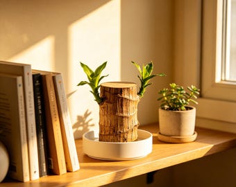 Brasilianisches Glücksholz, Lebender Pflanzensteckling, Hydroponischer Bonsai, Zimmerpflanzengeschenk, Feng Shui Glücksbaum, Innengrün, Geschenk für Pflanzenliebhaber