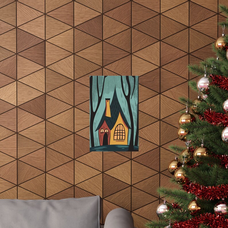 Cartoon House Matte Vertical Posters Fantasy Home Decor Wall Art Etsy