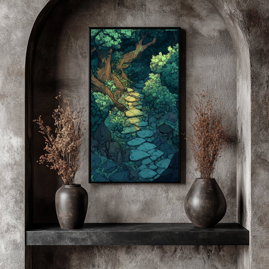 Fantasy Walk Through the Forrest Print | Digital Download Wall Art for ...