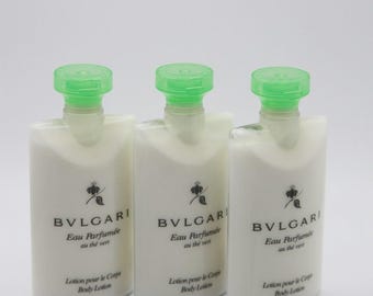 Loción corporal BVLGARI (paquete de 3) NUEVO au thé Vert (té verde) - 75 ml