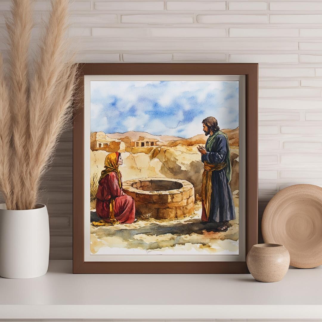 Jesus and the Woman at the Well I Christian Art I Digital LDS Art I ...