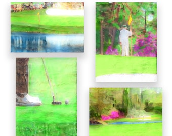 Masters Golf Augusta National Art Print Set: Golfer Gift (5x7 Digital Download)