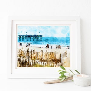 Myrtle Beach Printable Art, Myrtle Beach South Carolina, South Carolina Decor, Beach Scene on Myrtle Beach