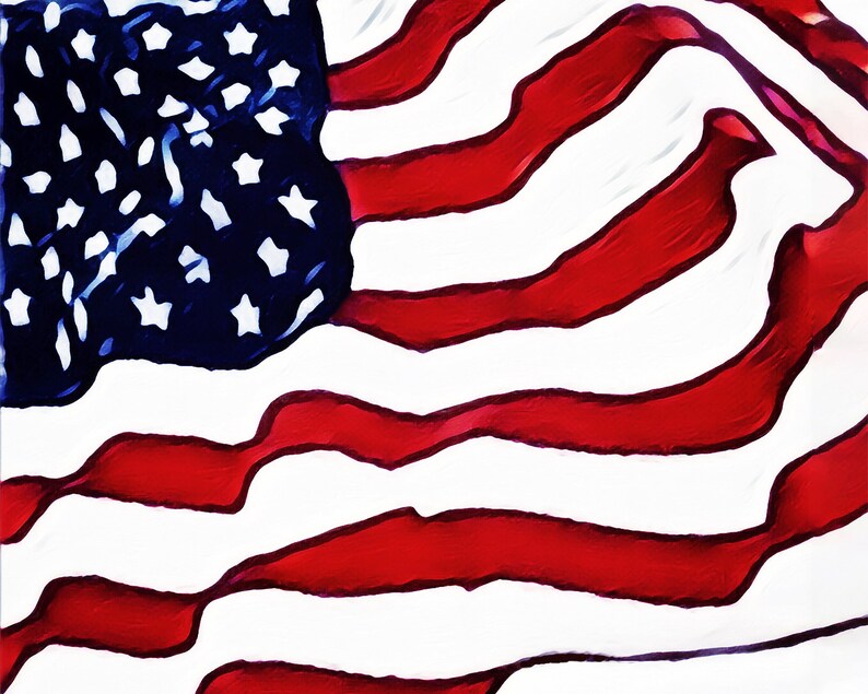 United States Flag American Flag USA flag Printable Art