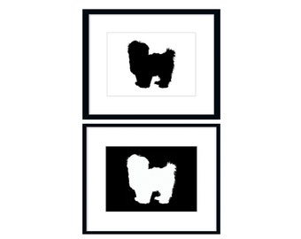 Gift for Shih Tzu Lover Printable Art, Black and White Prints, Digital Download