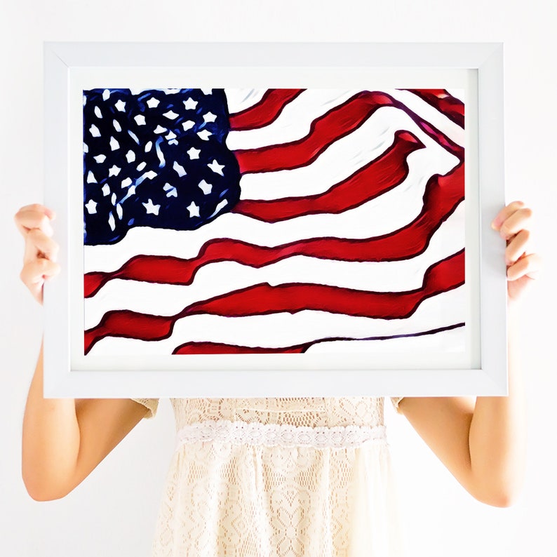 United States Flag American Flag USA flag Printable Art | Etsy