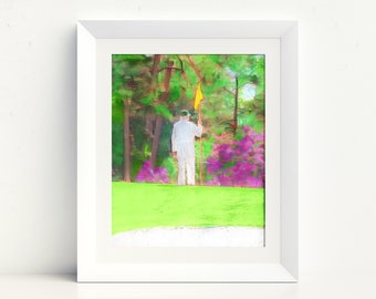 The Masters Golf Printable Art, Augusta National Golf Art, Gift for Golf Lover