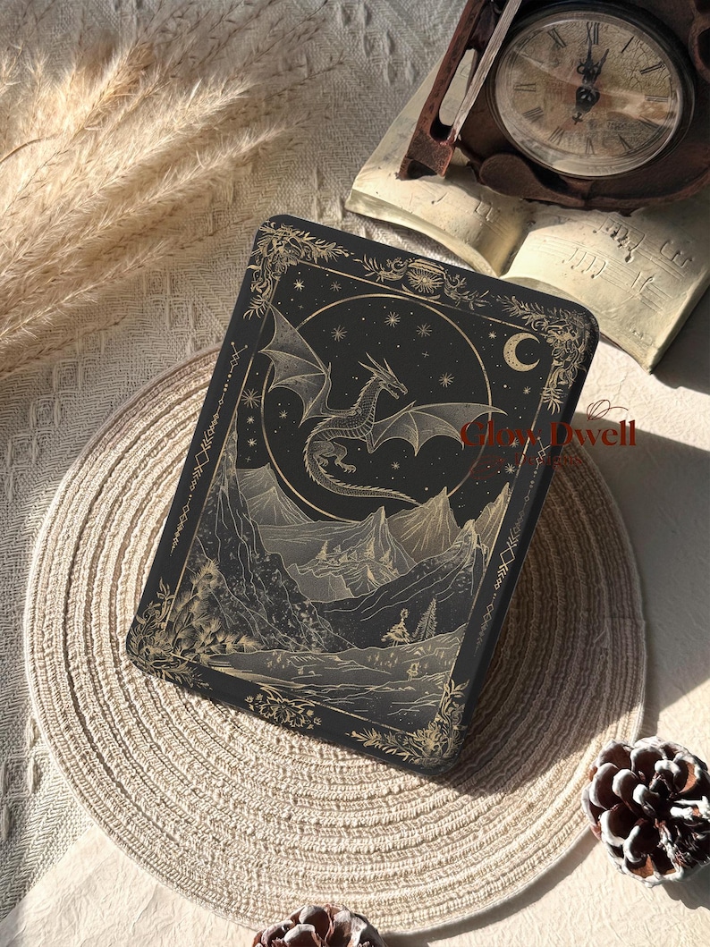Dragon Kindle Hülle, abnehmbare magnetische Kindle Hülle, Kobo Hülle, Paperwhite Hülle (12. Generation, 7 Zoll), Paperwhite Hülle (11. Generation, 6,8 Zoll), Kindle transparente Rückseite, Colorsoft Bild 4
