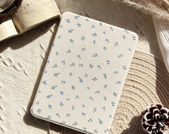Floral Kindle Paperwhite Case, Kobo Case, Paperwhite case 12th 7", Colorsoft, Paperwhite 11th 6.8", Kindle clear back, Detachable Magnetic