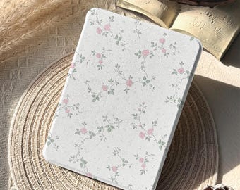 Flower Kindle Case, Detachable Magnetic Kindle Case,Kobo Case, Paperwhite case 12th 7", Colorsoft, Paperwhite 11th 6.8", Kindle clear back