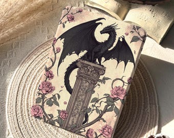 Custodia magnetica rimovibile per Kindle, custodia per Kindle con drago, custodia per Kobo, custodia per Paperwhite 12a edizione 7", Colorsoft, custodia per Paperwhite 11a edizione 6.8", retro trasparente per Kindle