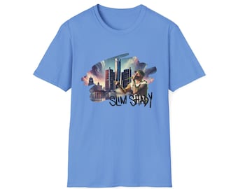 Slim Shady - Eminem Detroit Skyline Graphic Tee