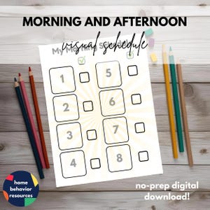Daily Routine Visual Schedule for Morning Routine Afternoon Routine Bedtime Routine for Kids Digital Download