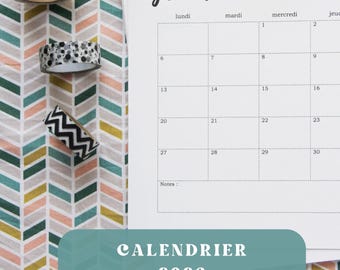 Calendrier 2026 Minimaliste à Télécharger – Format A4, 1 mois par page - Idéal à Imprimer et Personnaliser comme vous le souhaitez !